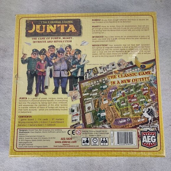 Junta Board Game by Vincent Tsao 2015 AEG Group, New and Sealed - Picture 9 of 14